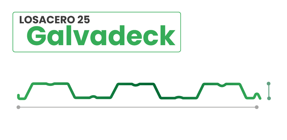 Lámina Galvadeck entrepiso metálico en Losacero Max Acero